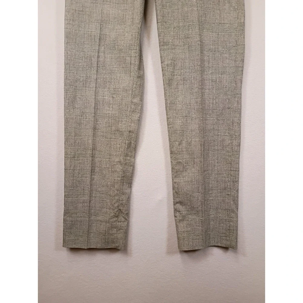 Classic Academia Banana Republic Mens 31x32 Grey Tan Glen Plaid Dress Pants
